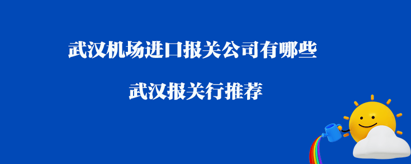 武漢機場進口報關(guān)公司有哪些？武漢報關(guān)行推薦