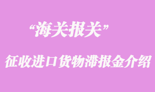 海關(guān)征收進口貨物滯報金介紹