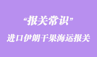 進(jìn)口伊朗干果海運報關(guān)貨運代理操作流程