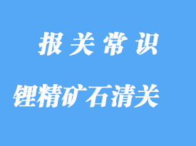 進(jìn)口鋰精礦石清關(guān)代理公司，港口清關(guān)流程