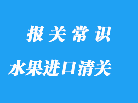 國外水果進口清關(guān)流程手續(xù)看這里就了解啦